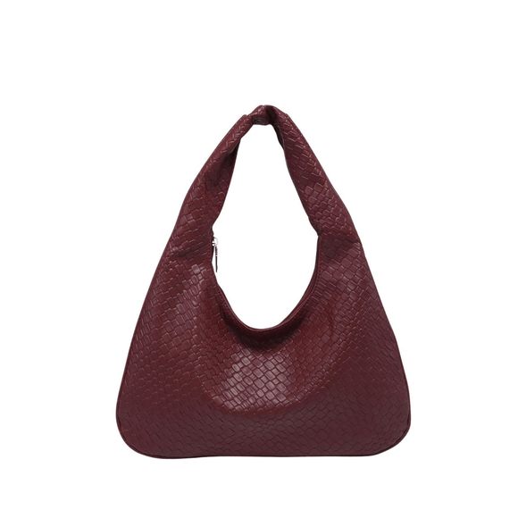 Vintage Leather Tote Shoulder Handbag Top Handle Hobo Bag Burgundy :O - Picture 1 of 7